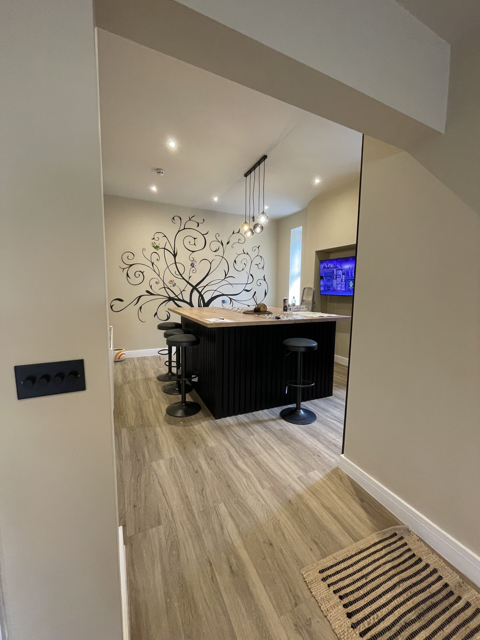 The kitchen and dining space at All Saints House